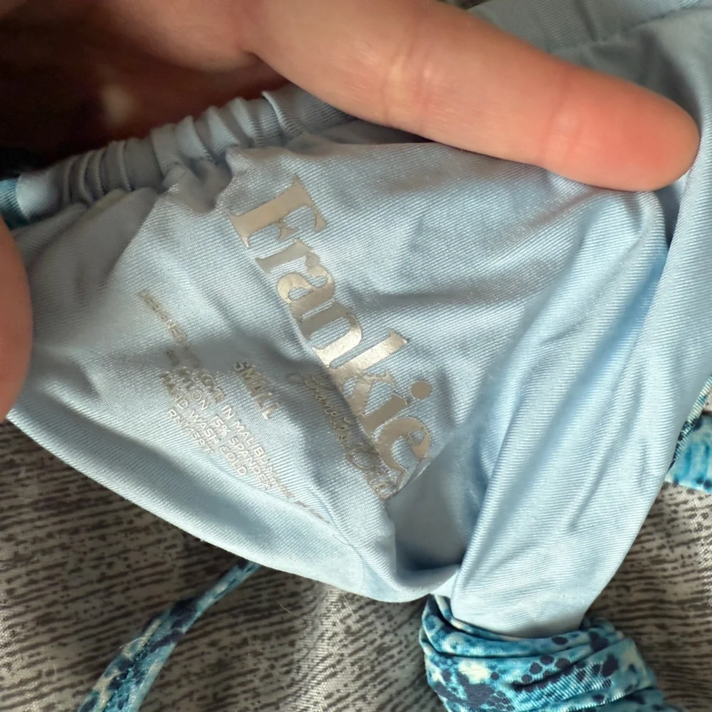 Frankie's Bikinis Aqua Snake Print Set